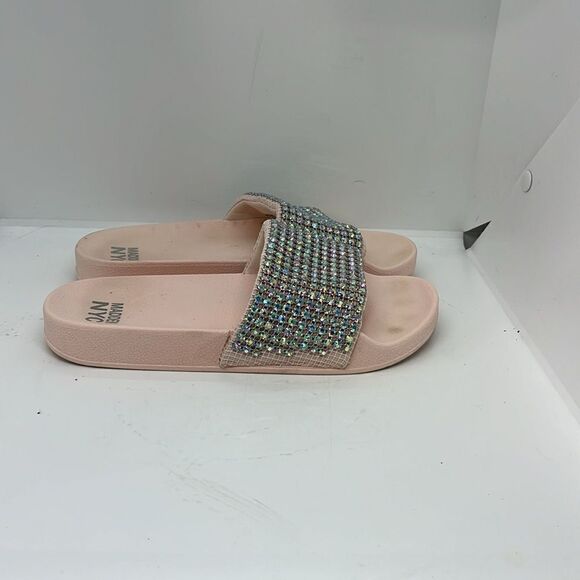 STEVE MADDEN NYC BRIGHT RHINESTONE SLIDES WOMENS SANDALS FTL-07-166 - Picture 7 of 9